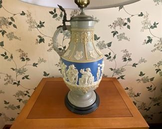 Old stein converted to lamp