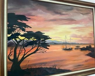 Impressionist Oil Painting of Seascape by Blunt