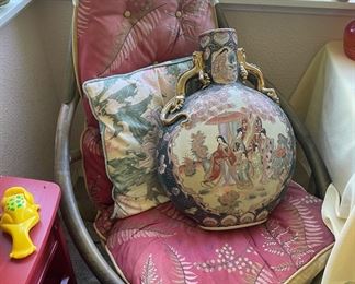 Asian Round Bamboo Chair