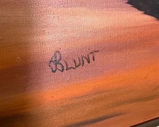 Impressionist Oil Painting of Seascape by Blunt