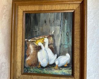 Oil Painting of Ducks by Garcia Larson