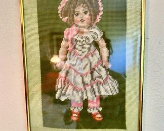 Needlepoint of Doll