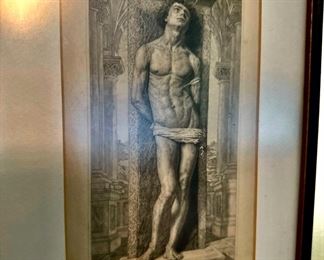 Framed Print of  Saint Sébastien by Ferdinand Gaillard