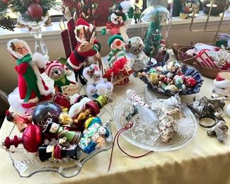 Assortment of Christmas Decor & Ornaments