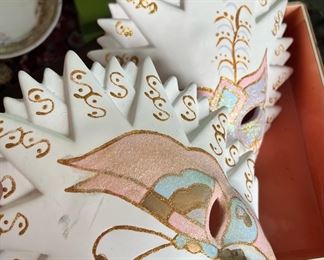 Two Porcelain Carnival Masks