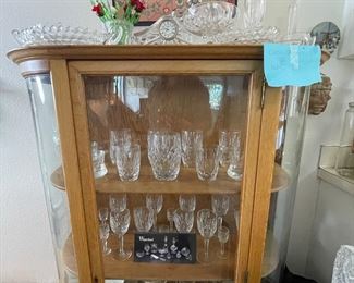 Rounded Glass and Wood Display Case