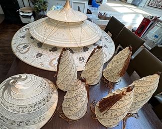 Fortuny Chandelier with Sconces! Made in Venice Italy!