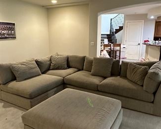 Arhaus Sectional with Ottoman!