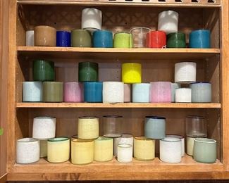 An array of glass candle holders! 