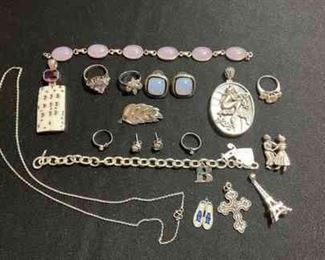 Sterling Bracelet And Charms