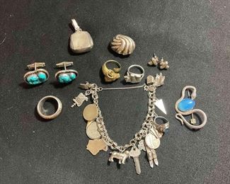 Sterling Charm Bracelet And More