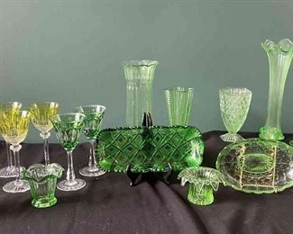 Vintage Green Glass