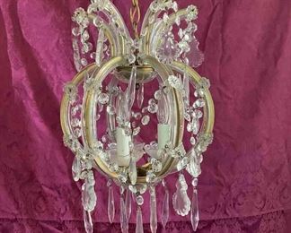 Vintage Round Crystal Chandelier
