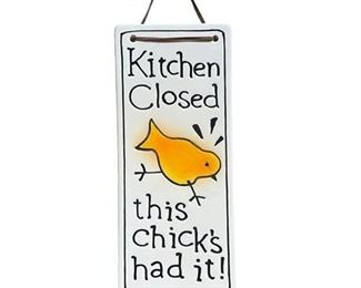 Lot 087   0 Bid(s)
Ceramic Campy Kitchen Wall Decor