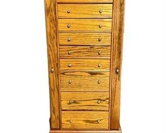 Lot 307   4 Bid(s)
Vintage Large Wooden Jewelry Cabinet
