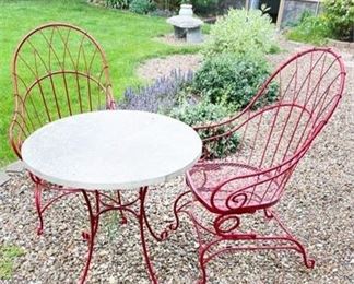Lot 103   7 Bid(s)
Vintage 1900's Style Iron Garden Table and Chairs
