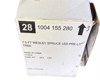 Lot 132   1 Bid(s)
7.5” Wesley Spruce Pre-Lit Christmas Tree