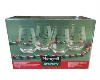 Lot 155   0 Bid(s)
Pfaltzgraff "Winterberry" Stemless Wineglasses