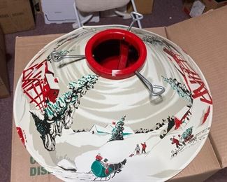 Vintage Christmas tree stand with box.