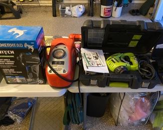 Impact drill and air compressor