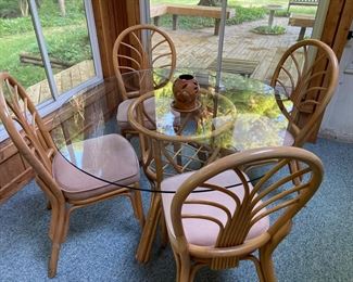 Rattan Dining Table and Chairs 