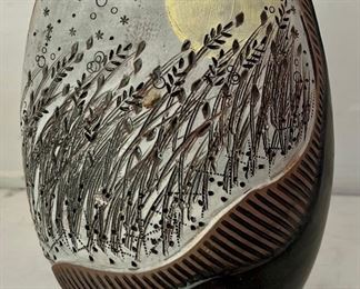 Mexico Pottery 8" Etched Vase