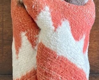 Skookum Bully Good Indian Native American Doll, Wool Blanket And Clothing