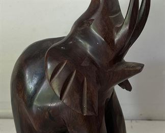 9.5" Carved Ironwood Elephant Figurine 