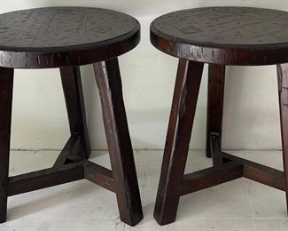 Pair Of Pottery Barn Colby Stools