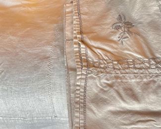 (2) Vintage Table Clothes - Small Linen & Embroidered Cotton 