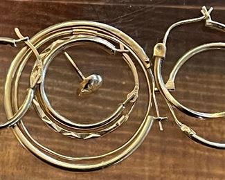 Vintage 14K Gold Scrap Earrings 2.2 Grams 