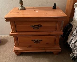 Matching nightstand, solid wood