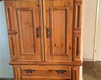 Matching armoire, solid heavy wood 