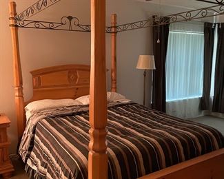 Beautiful wood and iron bedroom set, looks like Texas