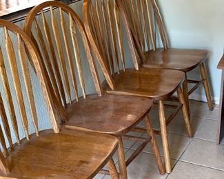 4 solid wood chairs