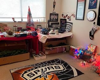 Lots of goodies here, lots of holiday and of course the Spurs and Texans collectables!