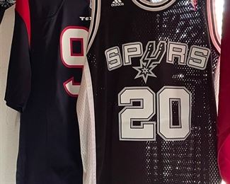Spurs and Texan jerseys, great items