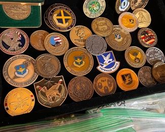 Lots of collectable military coins