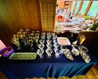 A variety of fine bar ware. 