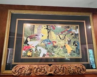 A large Gouache Painting by Jorge Fernandini. 