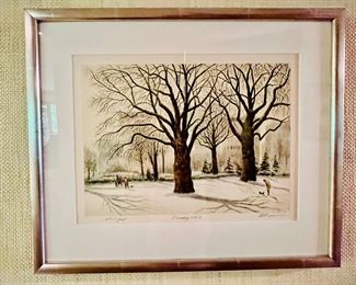 Signed and numbered artist proof. HAROLD ALTMAN - "January, 1987.