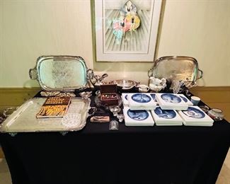 Much in the way of vintage silver plate and collectibles!