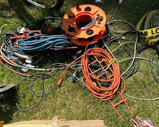A lot of Various Length Extension Cords