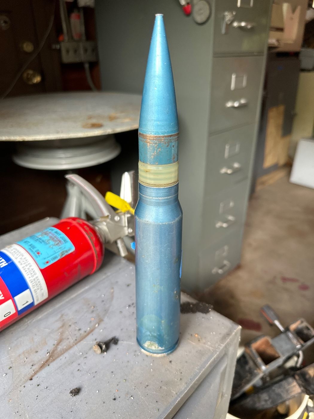 Vintage artillery shell