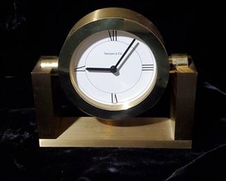 Tiffany Co Brass Clock