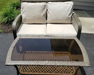 Crosley Patio Loveseat Table