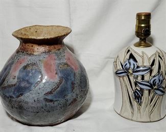 Pottery Vase and Lamp