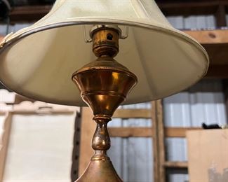 Small copper base lamp