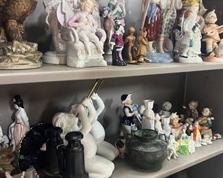 Shelves of collectibles 