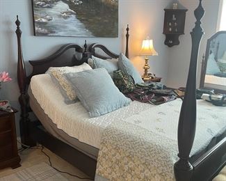 Tempurpedic cloud adjustable king bed with split matress, 2 remotes and base.